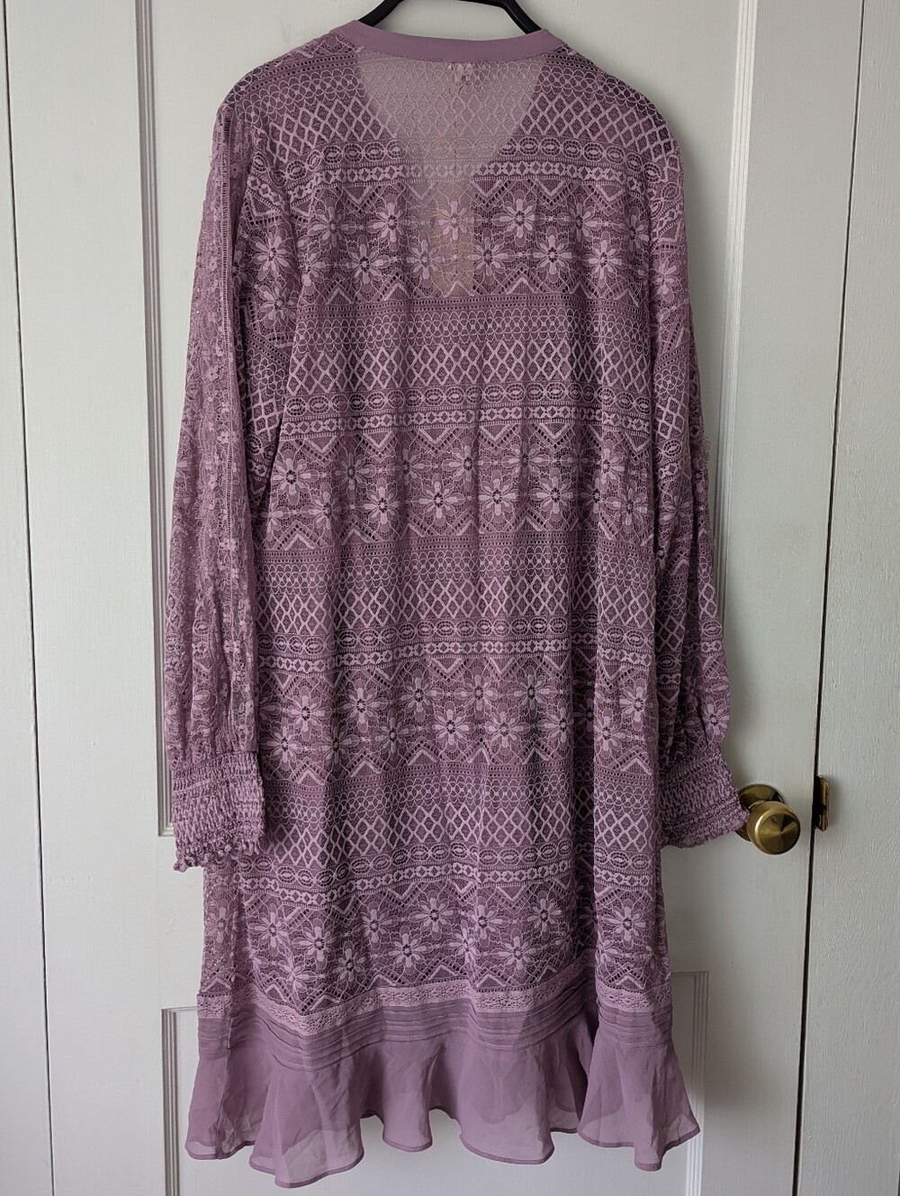 Sundance Maxine Lace Dress In Purple Large New Boho Prairie Romantic Festival - Picture 6 of 11